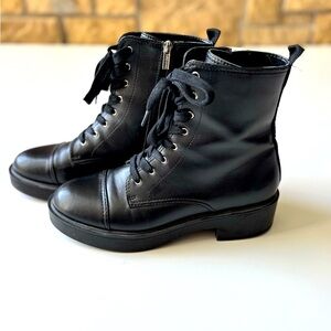 Calvin Klein Women's Black Lace-Up Boots